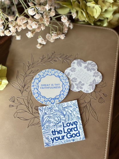Faith & Scripture Sticker Bundle – Christian Stickers Bundle for Bible Journals, Laptop & Gifts