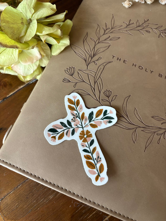 Faith & Scripture Sticker – Christian Stickers for Bible Journals, Laptop & Gifts, Cross
