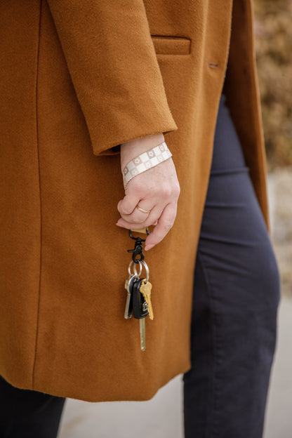 Wristlet Keychain (Floral Checkered)